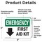Signmission First Aid Kit, 5 in W x Rectangle, Vinyl Decal OS-2PACK-EM-D-35-L-10326 - alternate 5